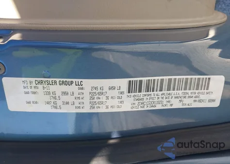 2012 Chrysler Town & Country Touring-L z USA, uszkodzony, nr VIN 2C4RC1CG3CR133231